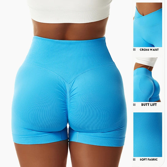 Short de Sport Seamless – Taille Haute & Effet Sculptant